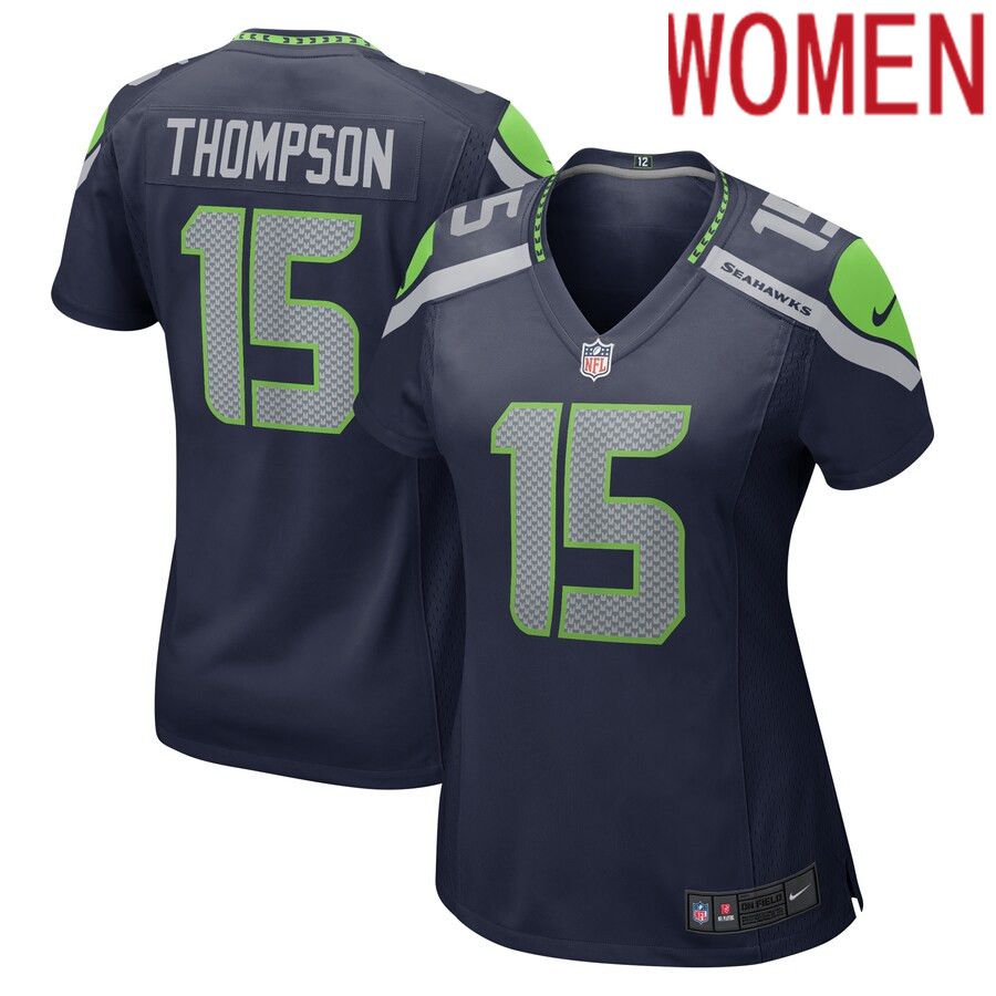 Women Seattle Seahawks 15 Cody Thompson Nike College Navy Home Game Player NFL Jersey